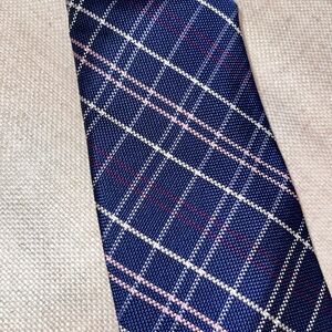 Barney’s Fairfax textured silk plaid luxury tie